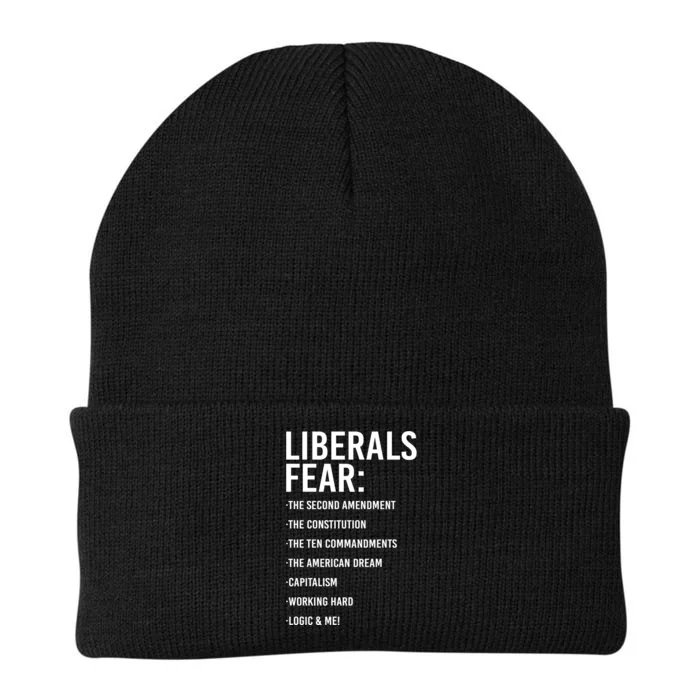 Liberals Fear Conservative Republican Knit Cap Winter Beanie