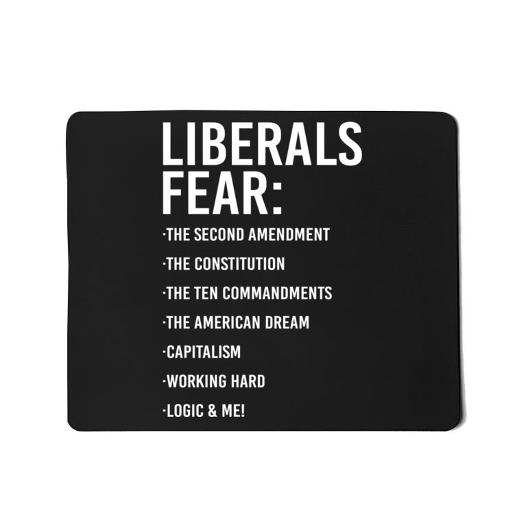 Liberals Fear Conservative Republican Mousepad