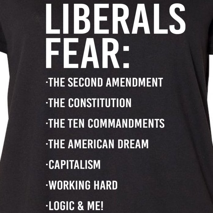 Liberals Fear Conservative Republican Women's Plus Size T-Shirt
