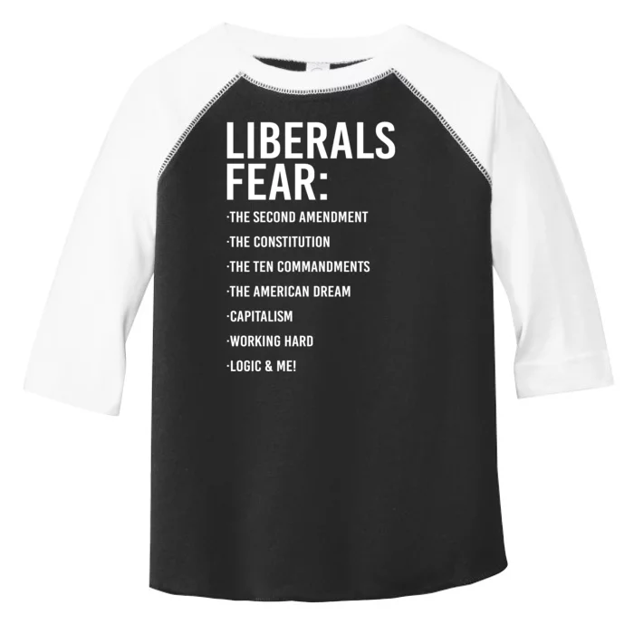 Liberals Fear Conservative Republican Toddler Fine Jersey T-Shirt