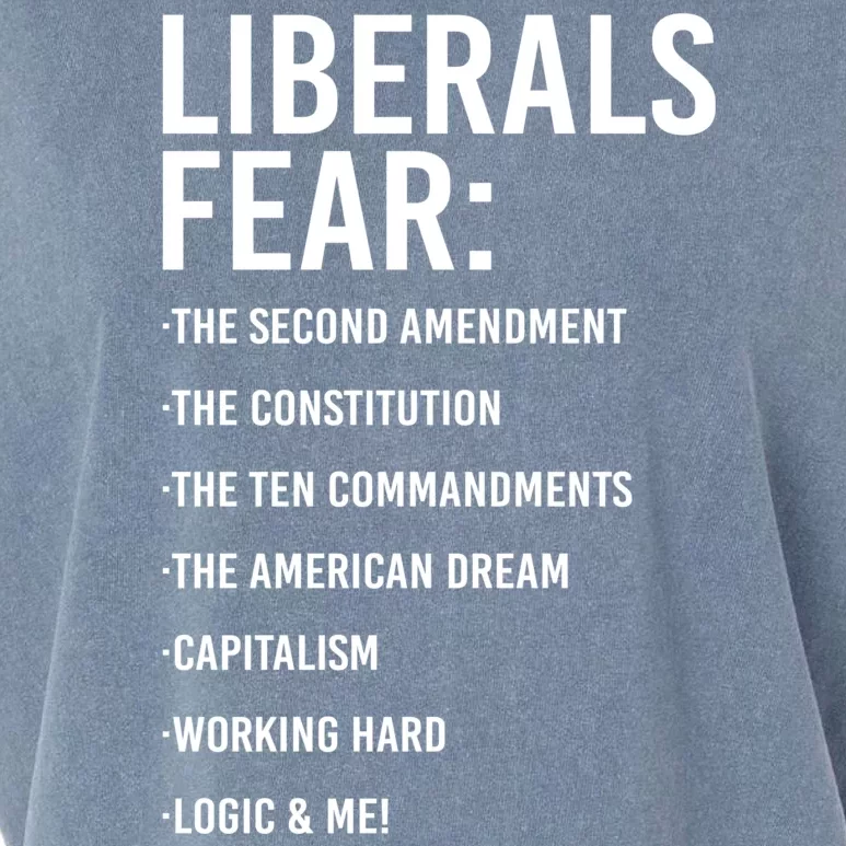 Liberals Fear Conservative Republican Garment-Dyed Women's Muscle Tee