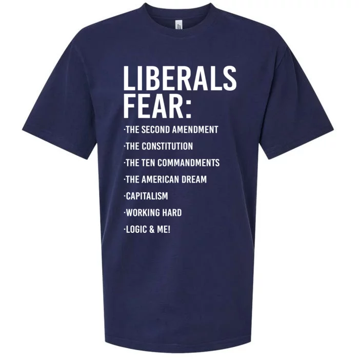 Liberals Fear Conservative Republican Sueded Cloud Jersey T-Shirt