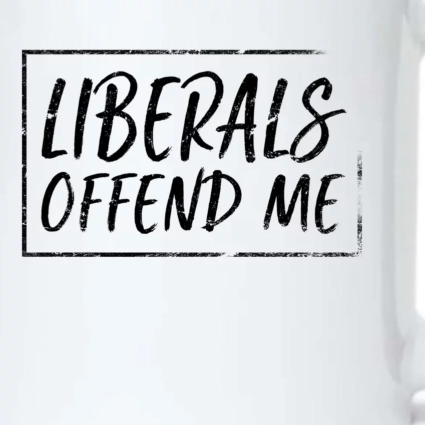 Liberals Offend Me Black Color Changing Mug