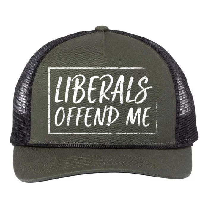 Liberals Offend Me Retro Rope Trucker Hat Cap