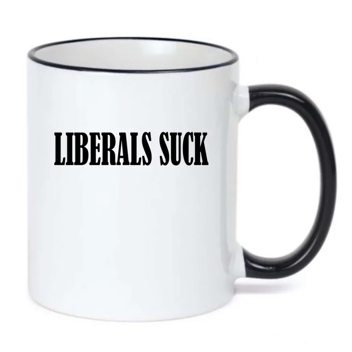 Liberals Suck Black Color Changing Mug