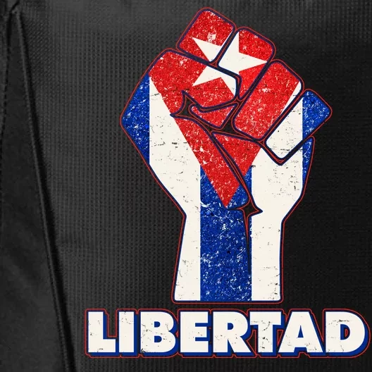 Libertad Cuba Cuban Flag Protest Fist City Backpack