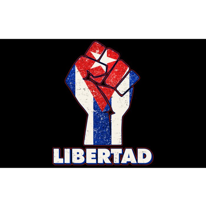 Libertad Cuba Cuban Flag Protest Fist Bumper Sticker