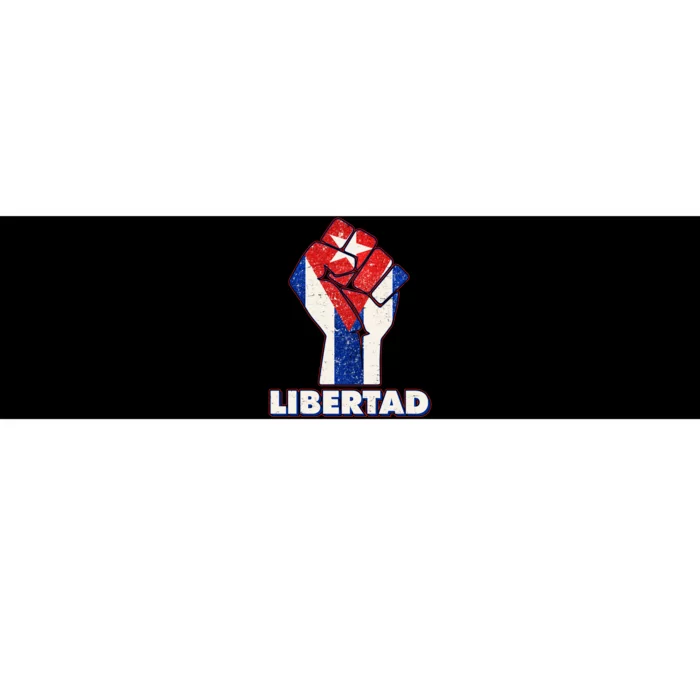 Libertad Cuba Cuban Flag Protest Fist Bumper Sticker