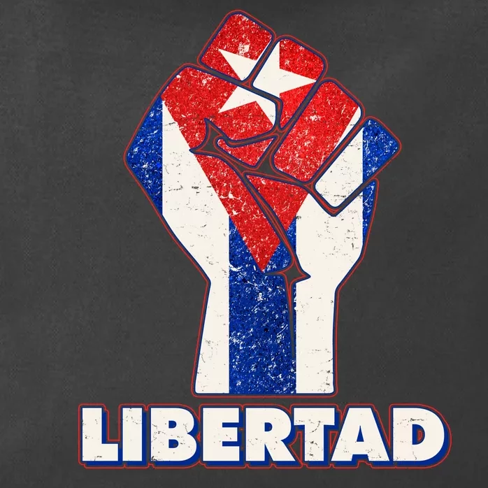 Libertad Cuba Cuban Flag Protest Fist Zip Tote Bag