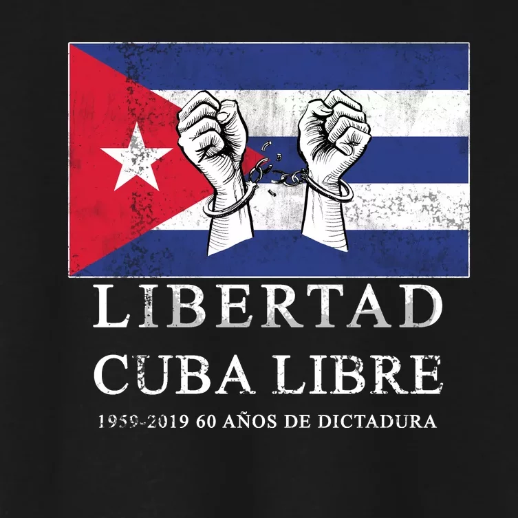 Libertad Cuba Libre Bandera Cubana Liberated De Cuba Women's Crop Top Tee