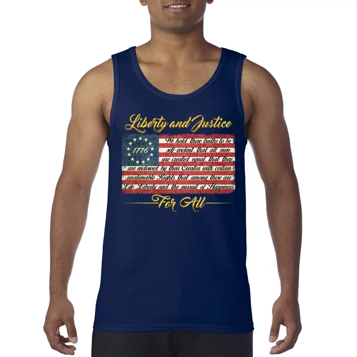 Liberty And Justice For All The Declaration of Independence Tank Top