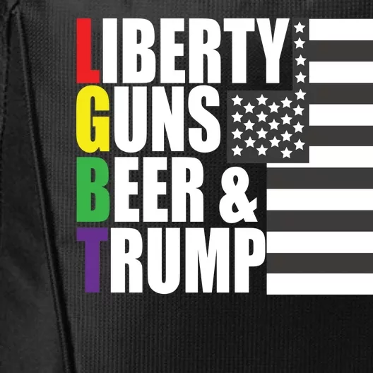 Liberty Guns Beer Trump LGBT Flag City Backpack