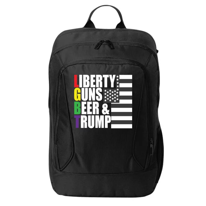 Liberty Guns Beer Trump LGBT Flag City Backpack