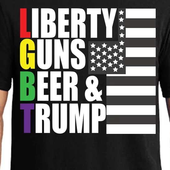 Liberty Guns Beer Trump LGBT Flag Pajama Set