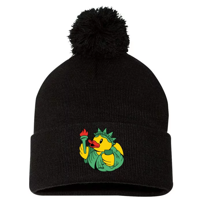 Liberty Rubber Duck Pom Pom 12in Knit Beanie