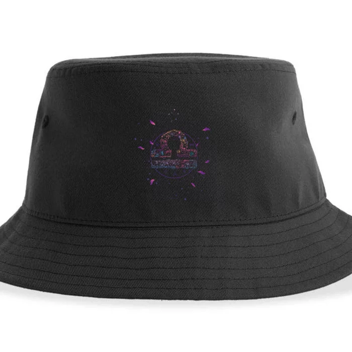 Libra Floral Zodiac Sustainable Bucket Hat