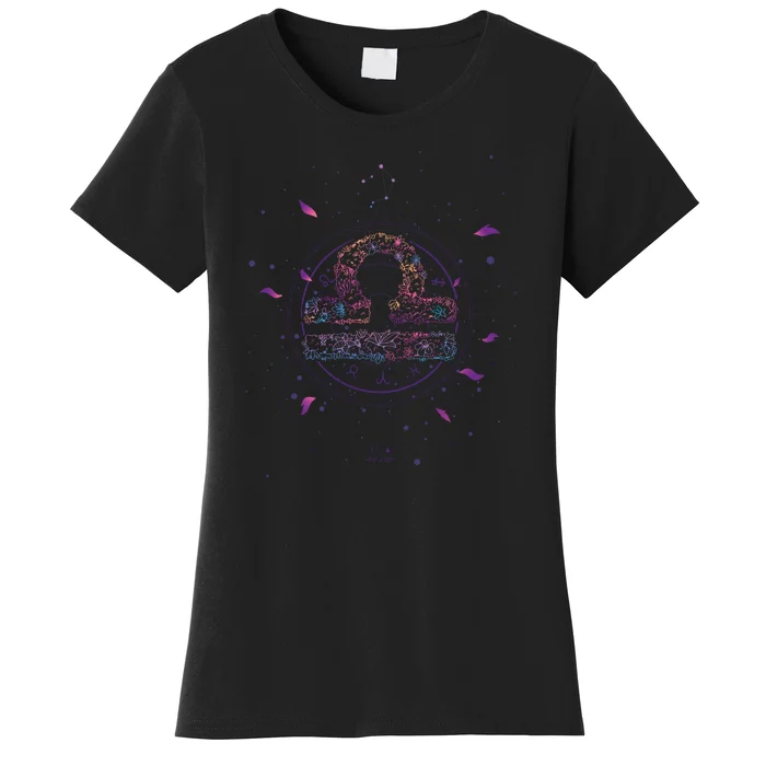 Libra Floral Zodiac Women's T-Shirt