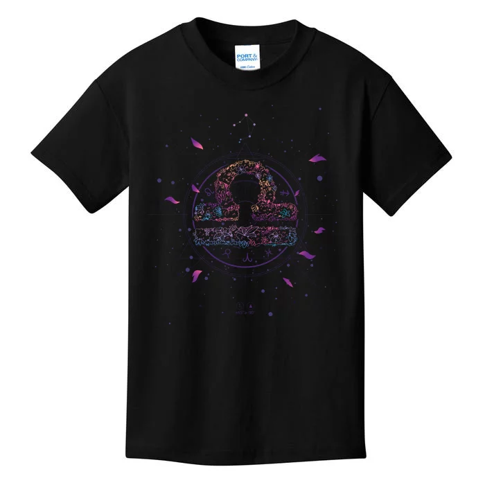 Libra Floral Zodiac Kids T-Shirt