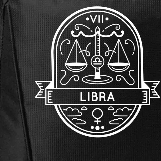 Libra Zodiac Symbol Design City Backpack