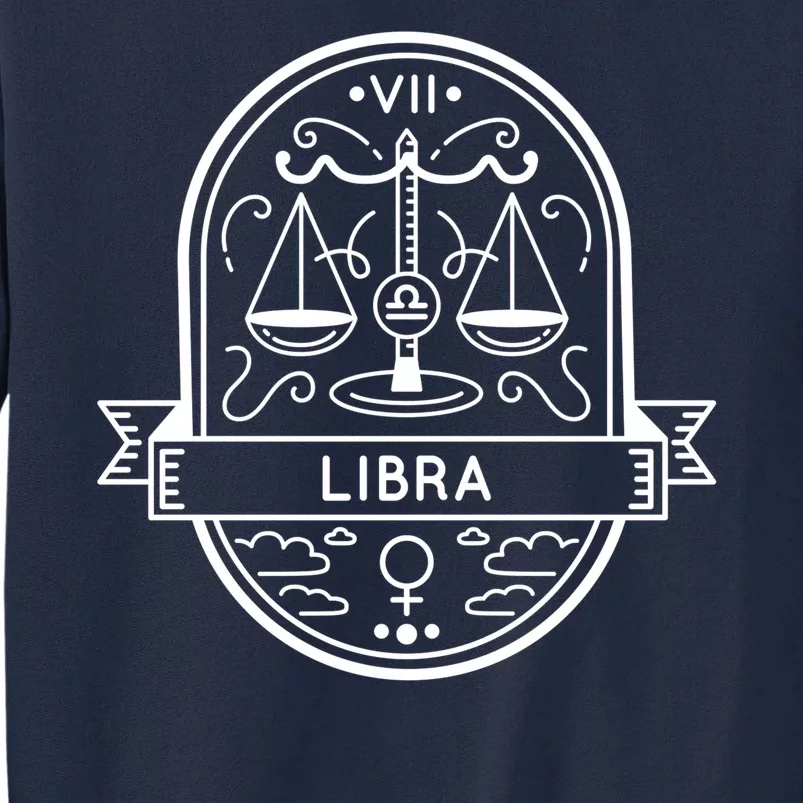 Libra Zodiac Symbol Design Tall Sweatshirt