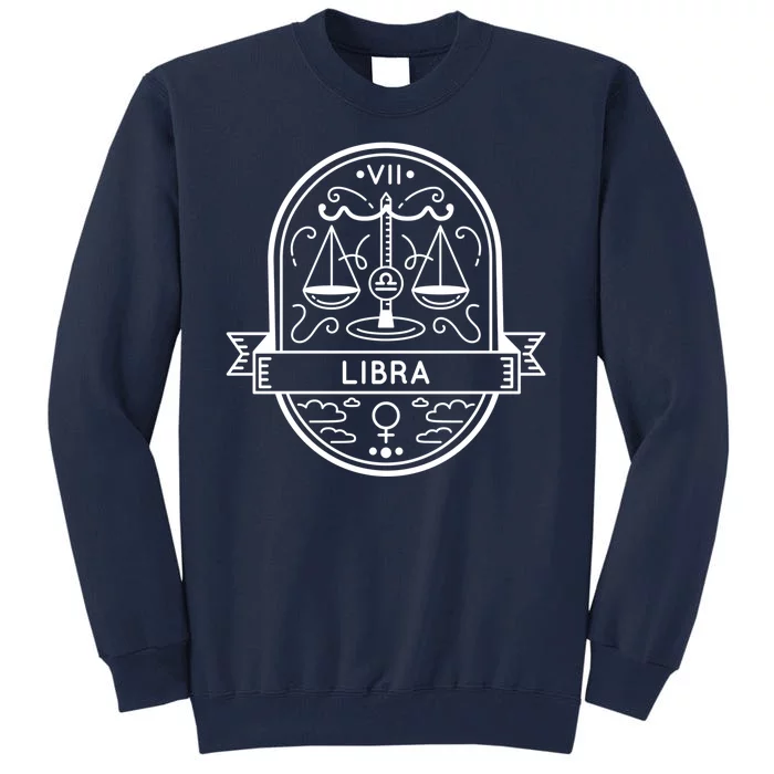 Libra Zodiac Symbol Design Tall Sweatshirt