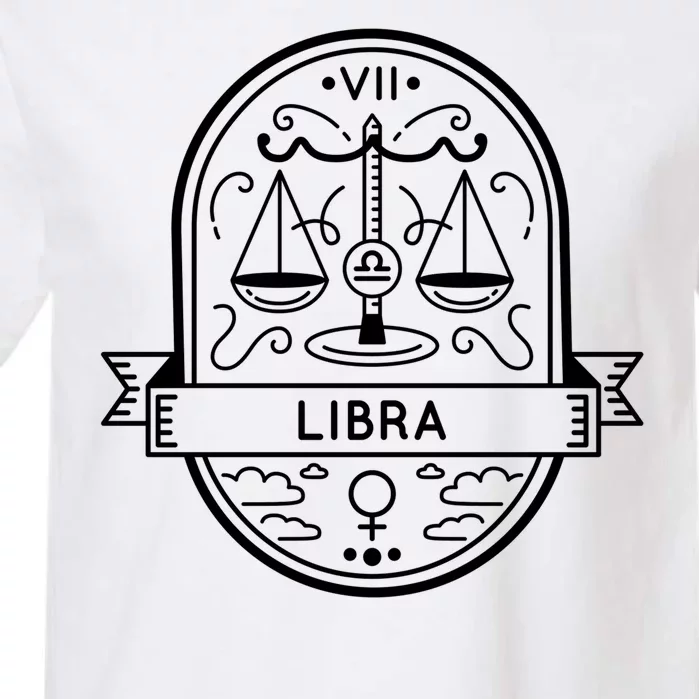 Libra Zodiac Symbol Design Garment-Dyed Heavyweight T-Shirt