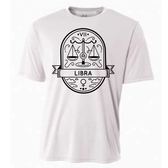 Libra Zodiac Symbol Design Cooling Performance Crew T-Shirt