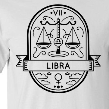 Libra Zodiac Symbol Design Tall T-Shirt