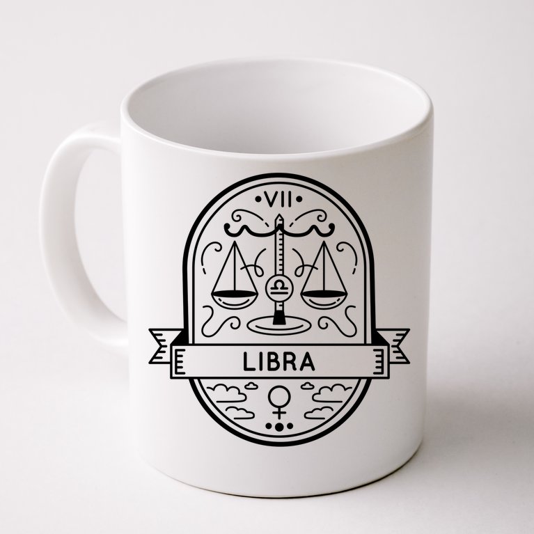 Libra Zodiac Symbol Design Coffee Mug