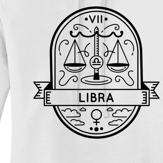 Libra Zodiac Symbol Design Women's Pullover Hoodie