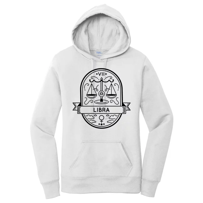 Libra Zodiac Symbol Design Women's Pullover Hoodie