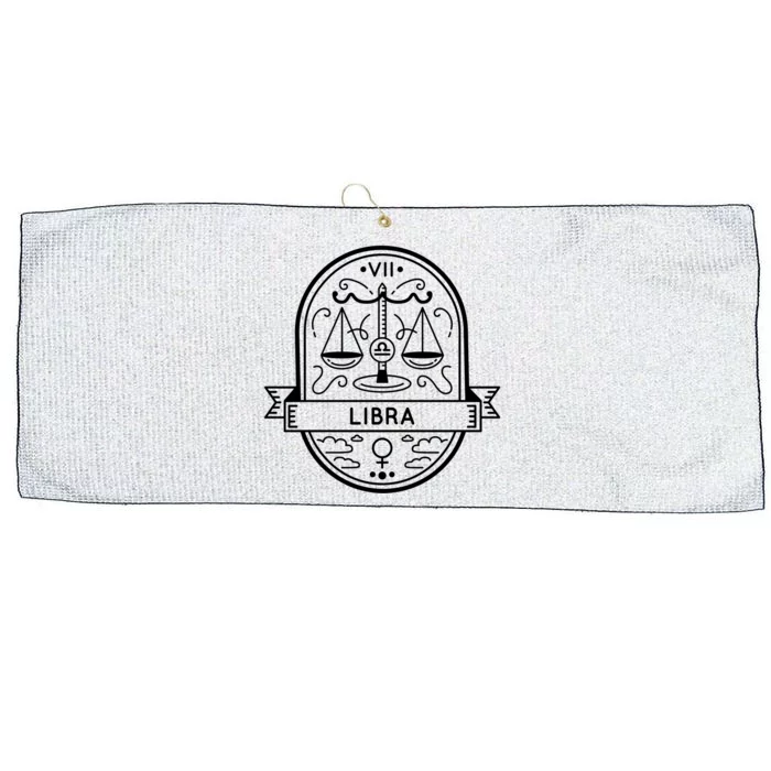 Libra Zodiac Symbol Design Large Microfiber Waffle Golf Towel