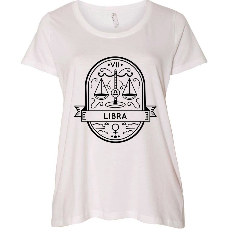 Libra Zodiac Symbol Design Women's Plus Size T-Shirt
