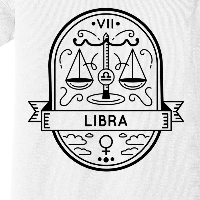 Libra Zodiac Symbol Design Baby Bodysuit