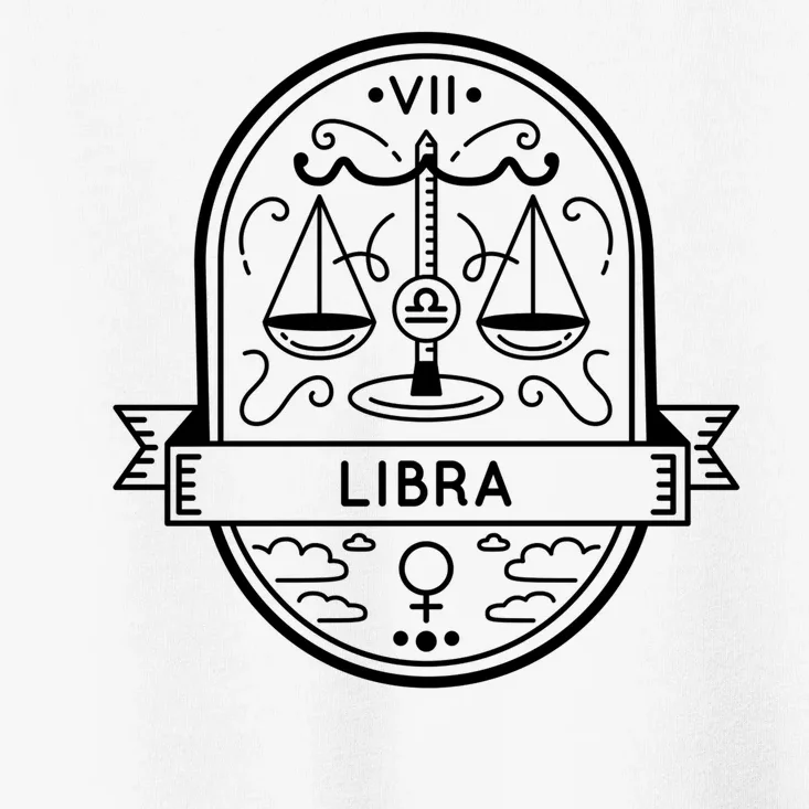 Libra Zodiac Symbol Design Toddler T-Shirt