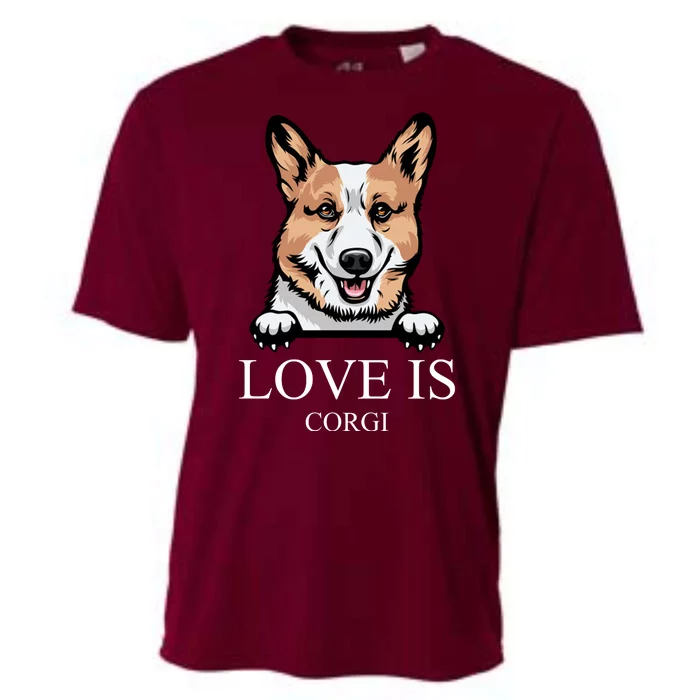 Love Is Corgi Dog Cooling Performance Crew T-Shirt