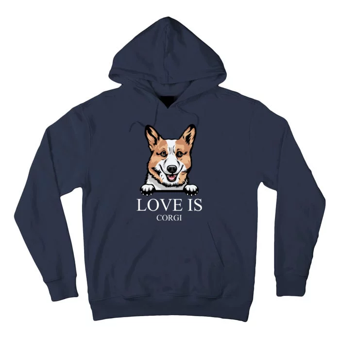 Love Is Corgi Dog Tall Hoodie