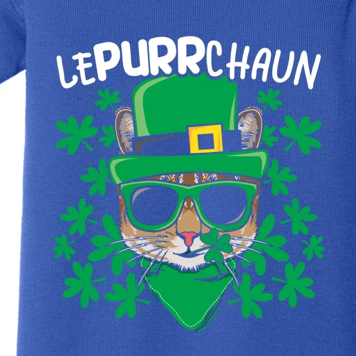 Lepurrchaun Irish Cat Lover Kitty Owner Saint Patricks Day Funny Gift Baby Bodysuit