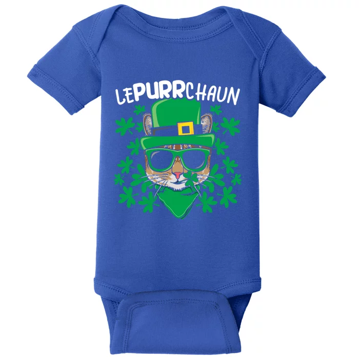 Lepurrchaun Irish Cat Lover Kitty Owner Saint Patricks Day Funny Gift Baby Bodysuit