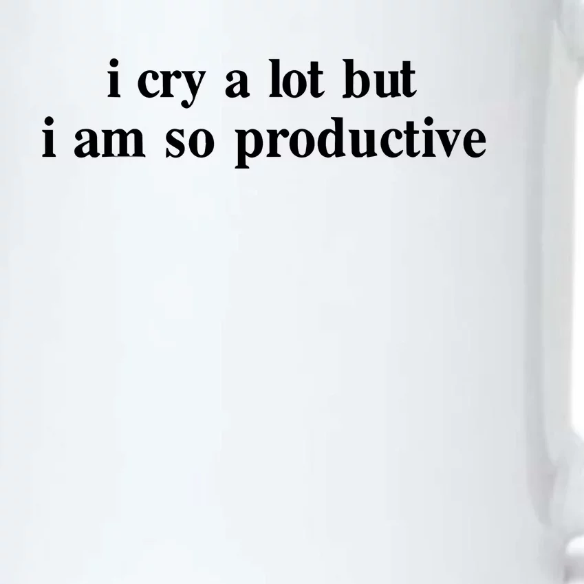 Lilybloomembroidery I Cry A Lot But I Am So Productive Limited Black Color Changing Mug