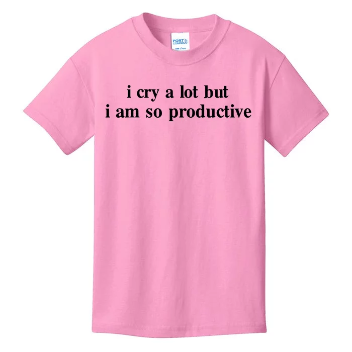 Lilybloomembroidery I Cry A Lot But I Am So Productive Limited Kids T-Shirt