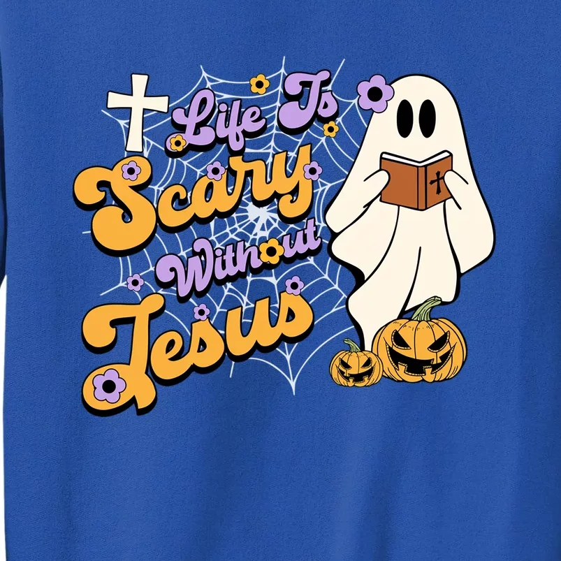 Life Is Crazy Without Jesus Halloween Fall Christian Lover Gift Sweatshirt