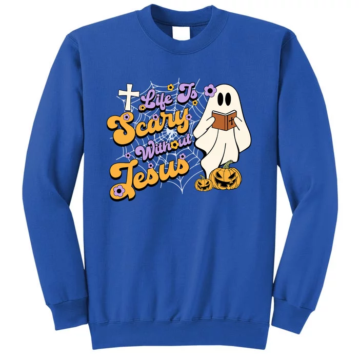 Life Is Crazy Without Jesus Halloween Fall Christian Lover Gift Sweatshirt