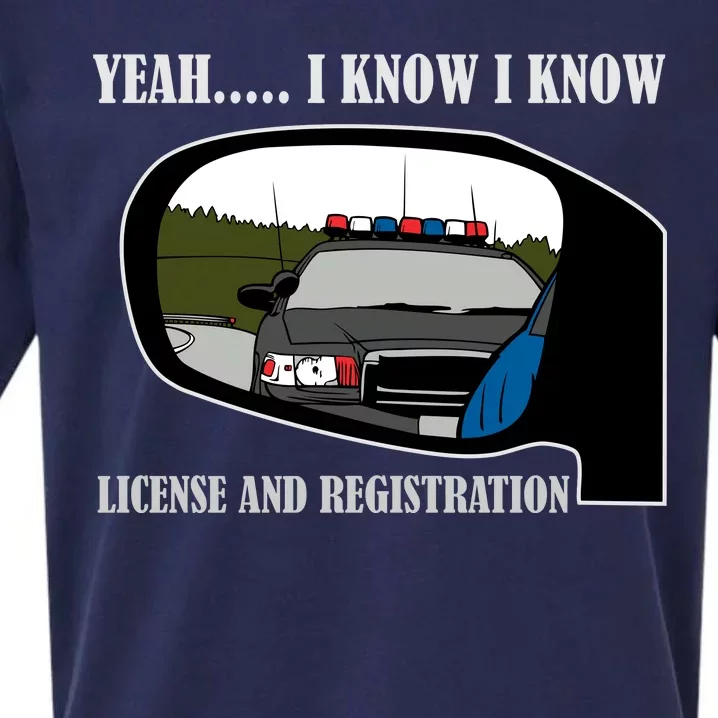 License And Registration Pulled Over Sueded Cloud Jersey T-Shirt