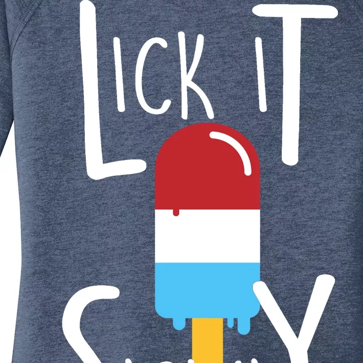 Lick It Slowly Popsicle Women's Perfect Tri Tunic Long Sleeve Shirt