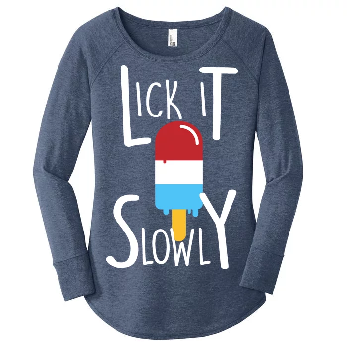 Lick It Slowly Popsicle Women's Perfect Tri Tunic Long Sleeve Shirt