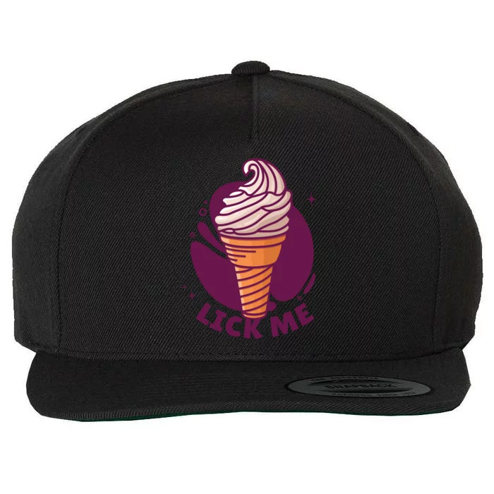 Lick Me Ice Cream Wool Snapback Cap