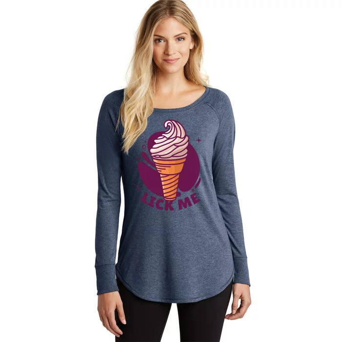 Lick Me Ice Cream Women's Perfect Tri Tunic Long Sleeve Shirt