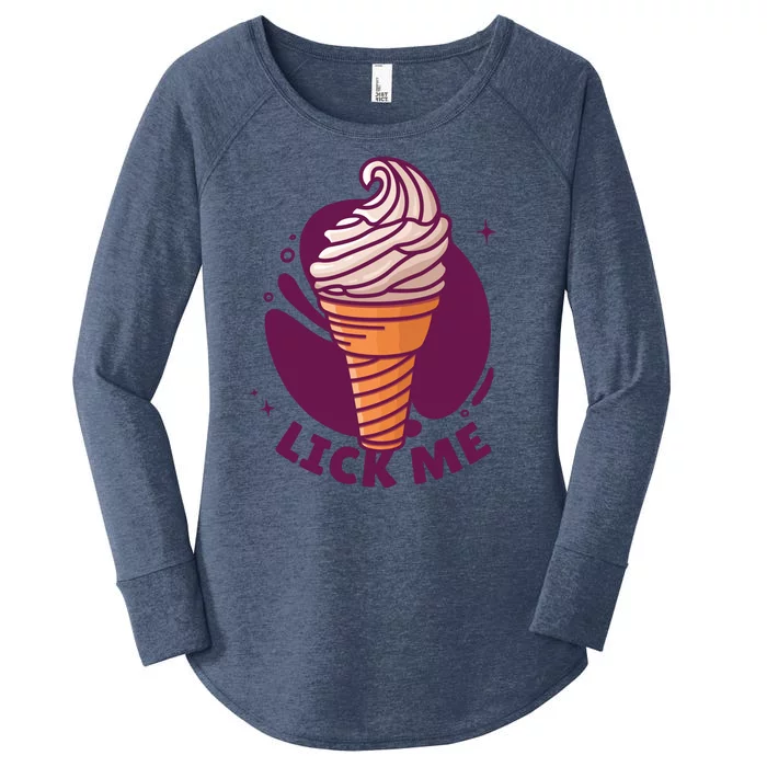 Lick Me Ice Cream Women's Perfect Tri Tunic Long Sleeve Shirt