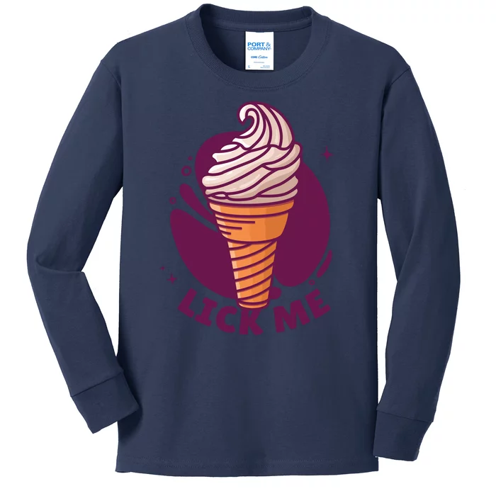 Lick Me Ice Cream Kids Long Sleeve Shirt